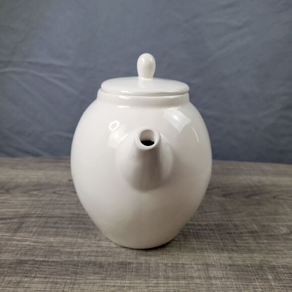 Rae Dunn Artisan Collection Ceramic White Minimilistic Teapot - Picture 2 of 8